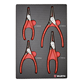 Set kliješta ravnih za sigurnosne prstene 4.4.1, 4-dijelni