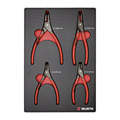 Set kliješta zakrivljenih za sigurnosne prstene 4.4.1, 4-dijelni