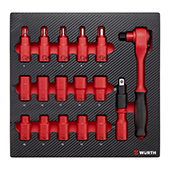 Set nasadnih ključeva 1/2 col VDE 6.4.1, 17-dijelni                                                 