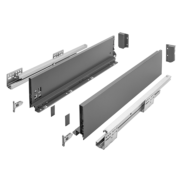 Okvirni sistem za ladicu H90, djelimična izvlaka sa ublaživačem, Slimbox set                        , L500mm                                  