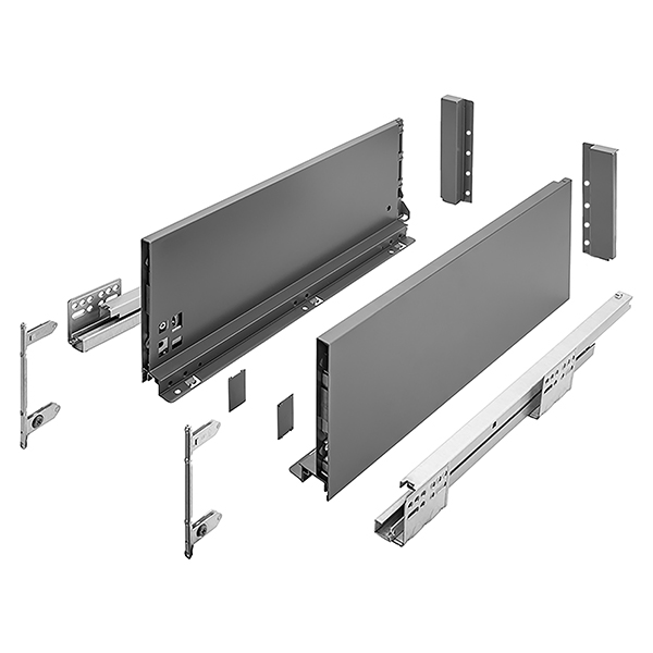 Okvirni sistem za ladicu H175, puna izvlaka sa ublaživačem, Slimbox set                             , L500mm                                  