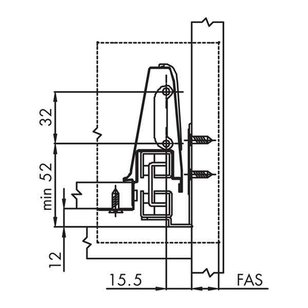 Sistem okvira ladica Slidebox H84, set, H84, 35kg, L450                         