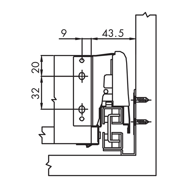 Sistem okvira ladica Slidebox H84, set, H84, 35kg, L450                         