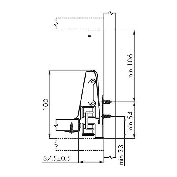 Sistem okvira ladica Slidebox H135, set, H135, 35kg, L400                        