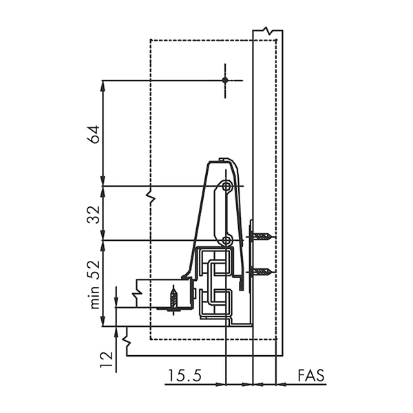 Sistem okvira ladica Slidebox H135, set, H135, 35kg, L400                        