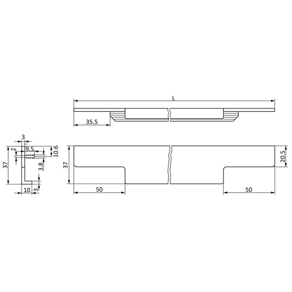 GRF-ALU-STEG-SCHWARZ-995MM