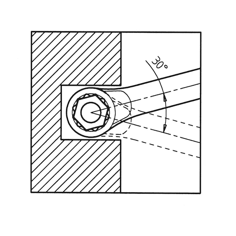 ZEBRA set okasto-viljuškastih ključeva, savijeni                                                    , 21- dijelni                             