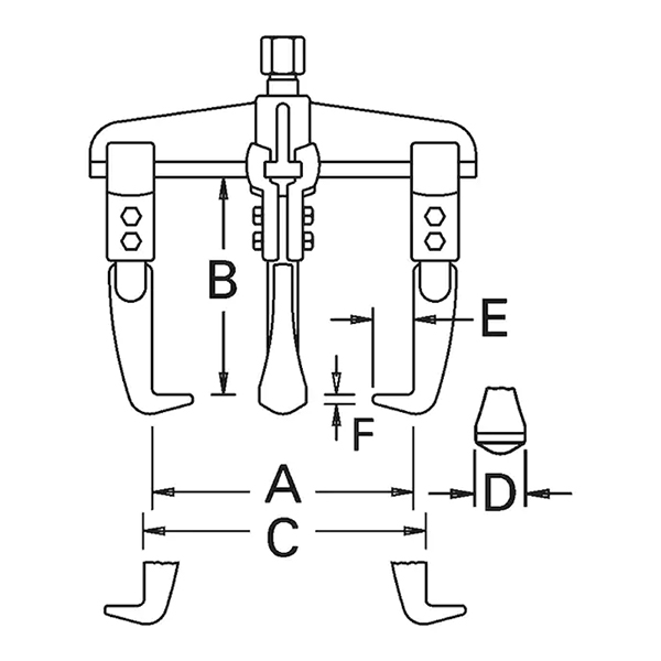 Univerzalni izvlakac trokraki                                                                       , Š90mm                                   