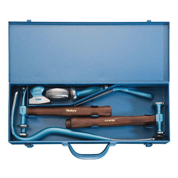 Set alata za izravnavanje lima u metalnoj kutiji, 9- dijelni                              