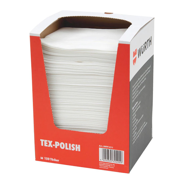 Polir krpa TEX-POLISH, 40X38cm, bijela, 150 list                                