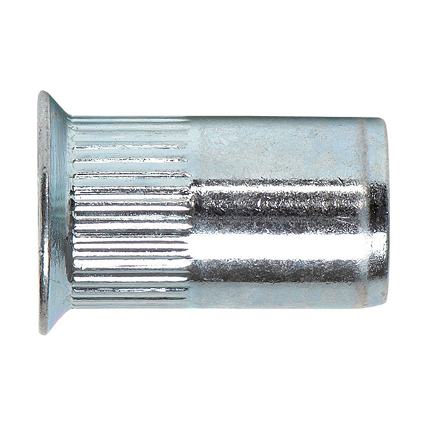 Zakivna navrtka sa upuštenom glavom i nareckanim vratom aluminijum, M5                                      