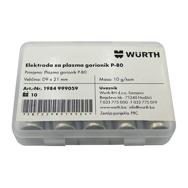 Elektroda za plazma gorionik                                                , D9x21mm                                 