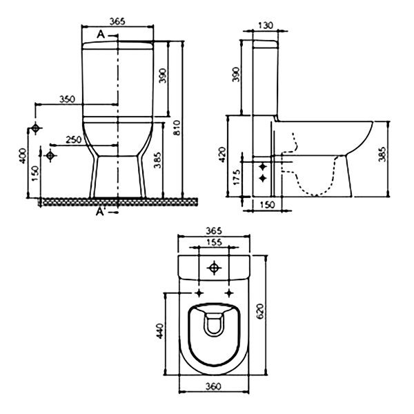 Monoblok set WC šolja i vodokotlica BELLA B/S                                                       , komplet                                 