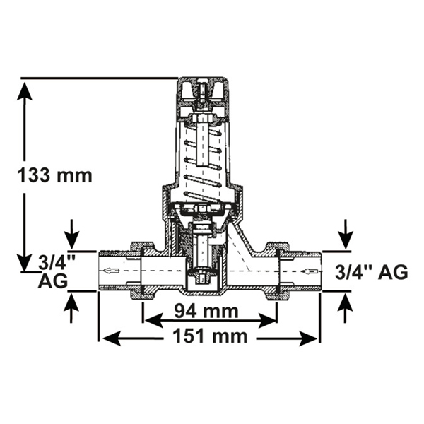 Regulator pritiska, flowmetra, 25 bar                                  