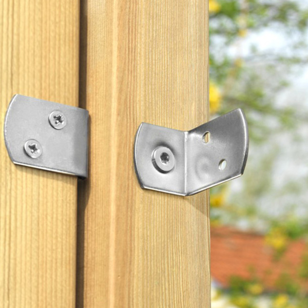 Ugaona spojnica za drvene ograde Connex, 40x30x30 Inox                           