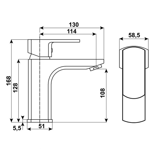 Armature za umivaonik Saint, krom                                    