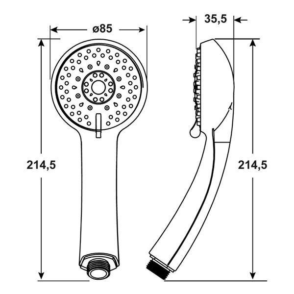 Multi-jet tuš rucica FIT, 3 mlaza                                 