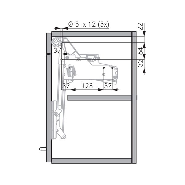 Okov za podizna-lift vrata L-80                                                                     , L80                                     