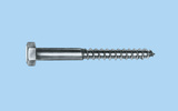 Vijak za drvo DIN 571, 6-ugaona glava, nehrđajući čelik A2                                          