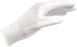 Poliuretanske zaštitne rukavice, bijele, Vel.8                                   